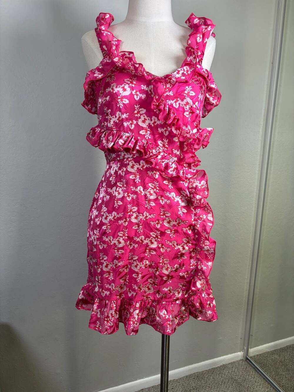 French Connection Elianna Burnout Frill Cami Dress